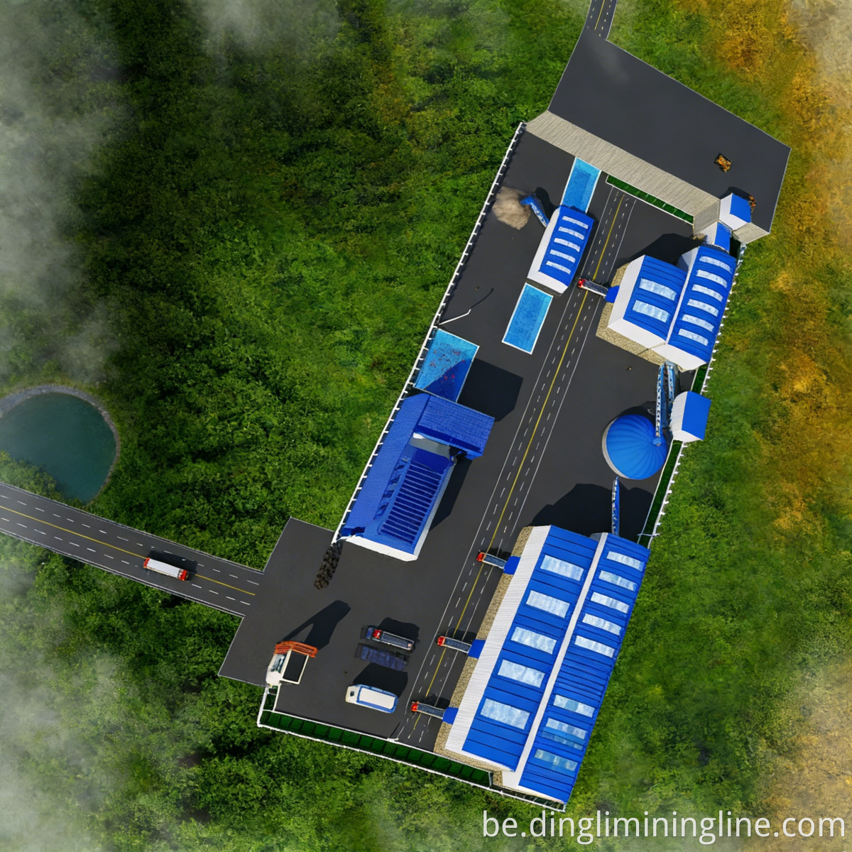 850-я лінія каменных агрэгатаў з максімальнай магутнасцю 850th Max-Capacity Stone Aggregate Line